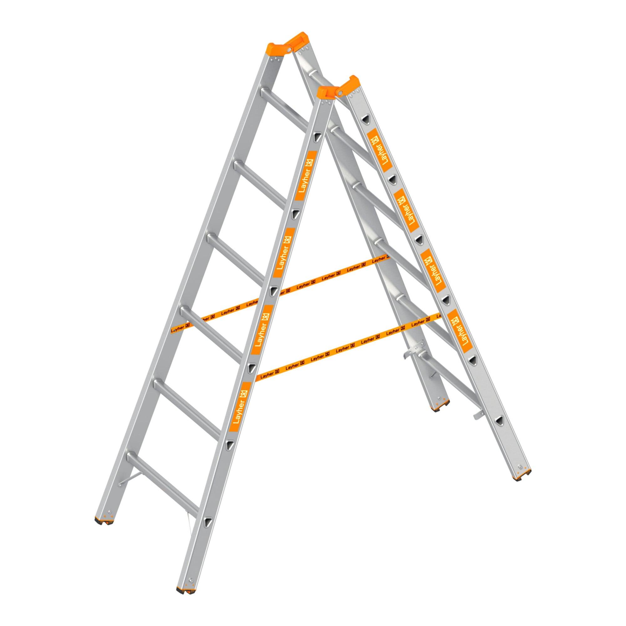 Layher Sprossenstehleiter TOPIC 1039 2x6 Sprossen (1039006)