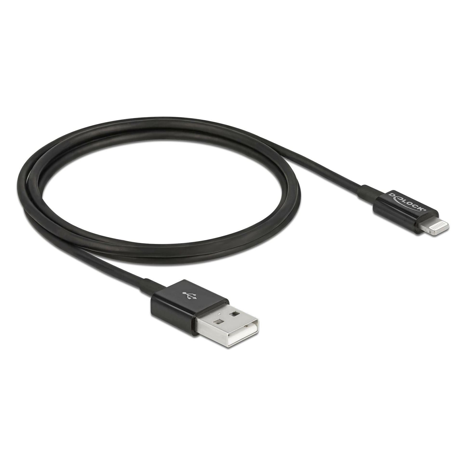 Delock USB A - Lightning (1 m, USB 2.0) (83002)