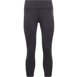 REEBOK Damen Caprihose TS LUX 3/4 TIGHT, Größe XS in Schwarz Schwarz