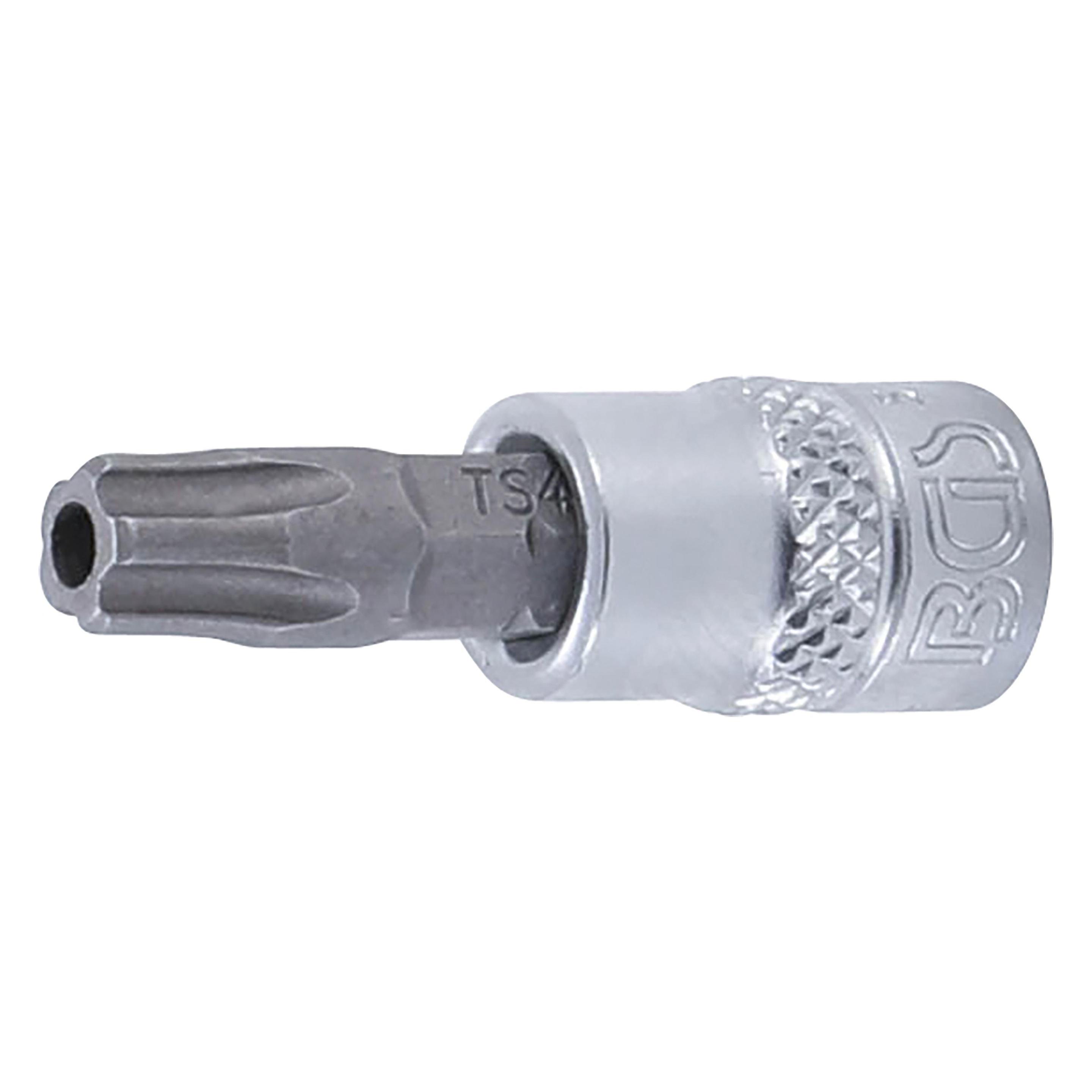 BGS Bit-Einsatz | Antrieb Innenvierkant 6,3 mm (1/4") | TS-Profil (für Torx Plus) mit Bohrung TS40 (5184-TS40)
