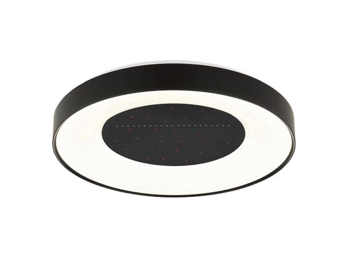 Globo Led-Deckenleuchte Jolliana, Grau, Schwarz, Weiß, Metall, Kunststoff, 270 mm,350 mm, rund, 7.7 cm, CE, stufenverstellbar, Farben fixierbar, Lampen & Leuchten, LED Beleuchtung, LED-Deckenleuchten