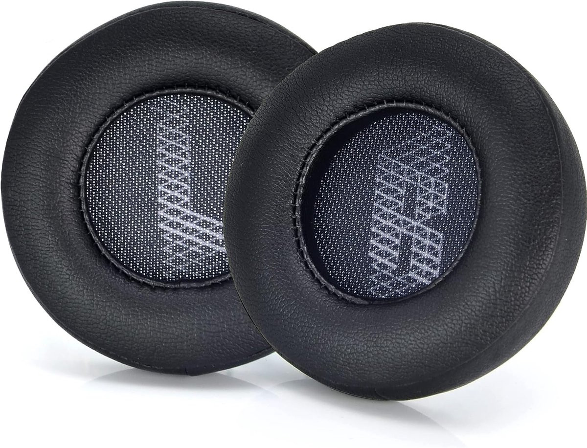 Vervangende Protein Leer en Memory Foam Oorkussens Compatibel met JBL Live 400 BT Draadloze Over-Ear Hoofdtelefoon - Zwart