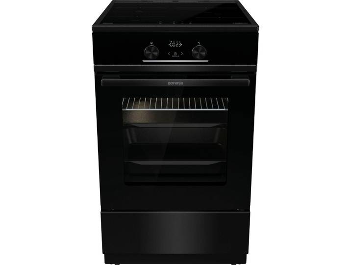 GORENJE Induktions-Standherd GEIT5C60BPG , Energieeffizienz: A, schwarz, Herdsets, Knusprig genießen – ganz ohne Extra-Kalorien - dank AirFry-Funktion, Induktions-Standherd
