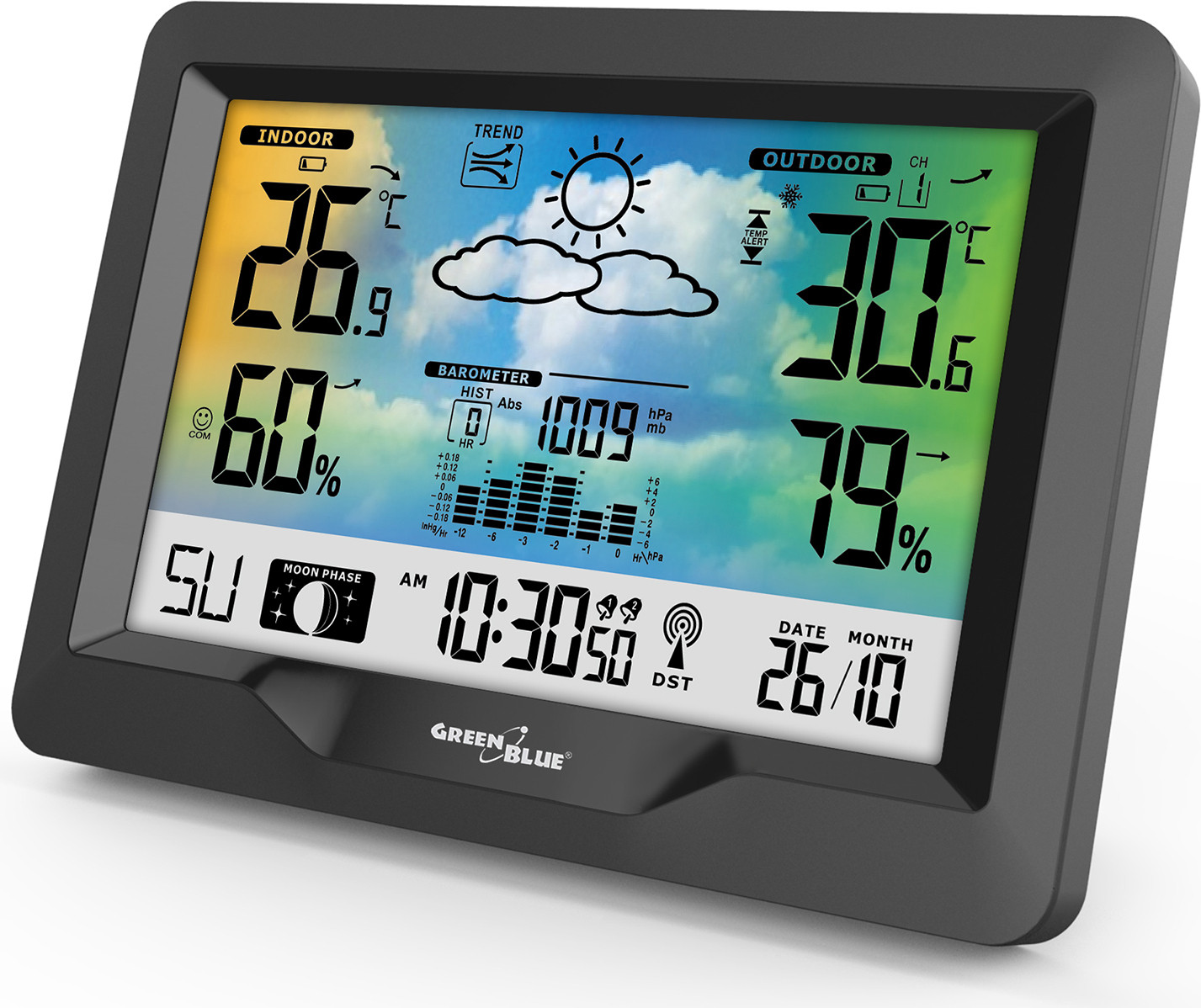 Greenblue Funk-Wetterstation GB540 Groenblauw