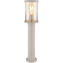 LED Außen-Sockelleuchte Sockelleuchte Gartenleuchte IP54 Sand Edelstahl H 60 cm