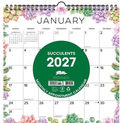 Succulents 2027 12 X 12 Spiral Wall Calendar