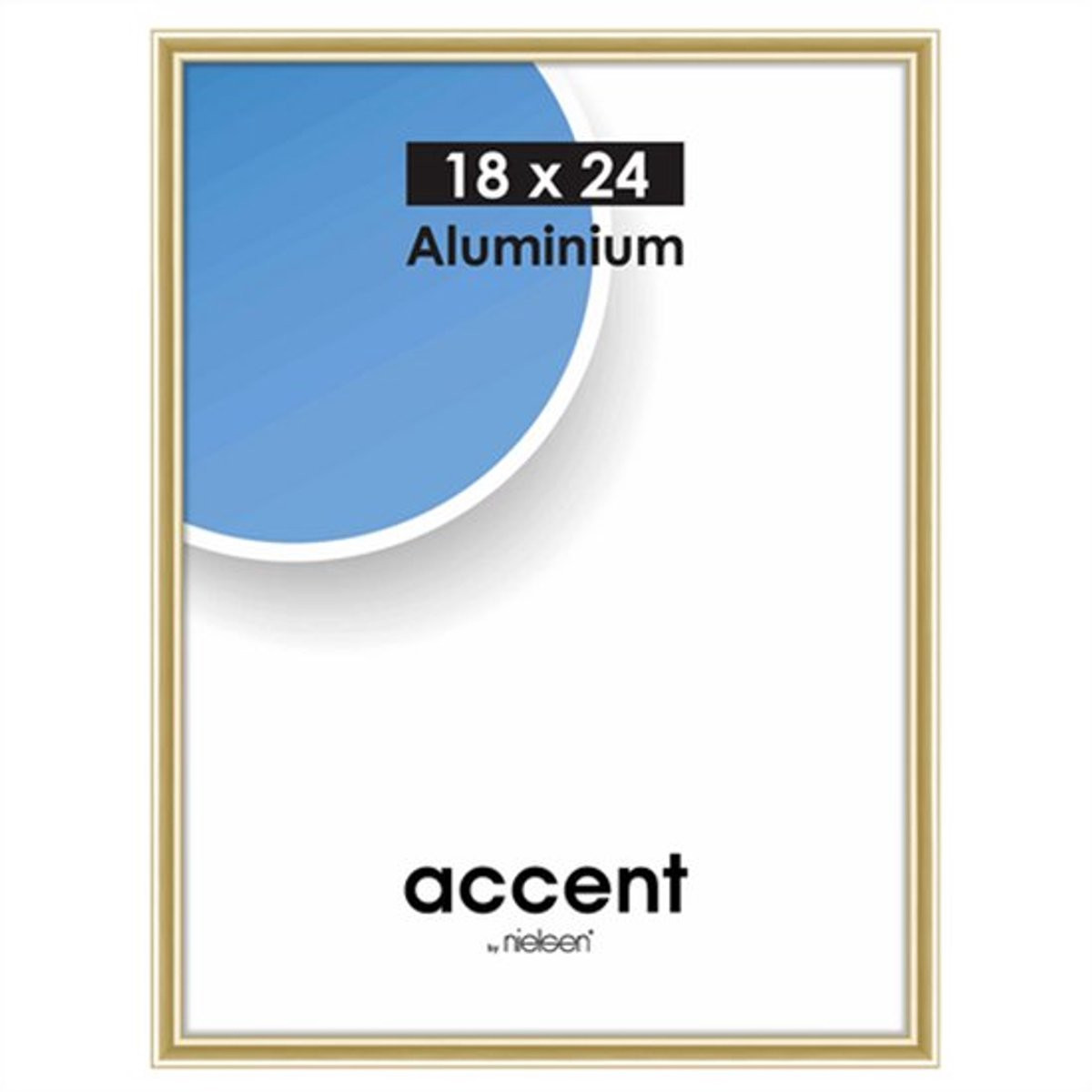 Nielsen Accent aluminium lijst goud 18x24 cm