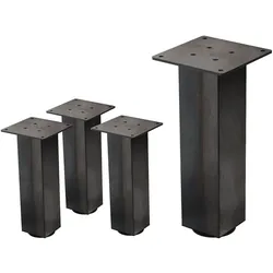 ML-Design 4er Set Tischbeine 30 cm Dunkelgrau, Stahl Industrial Design, I-Form 8×8 cm, höhenverstellbar, Möbelbeine für Couchtisch Sideboard