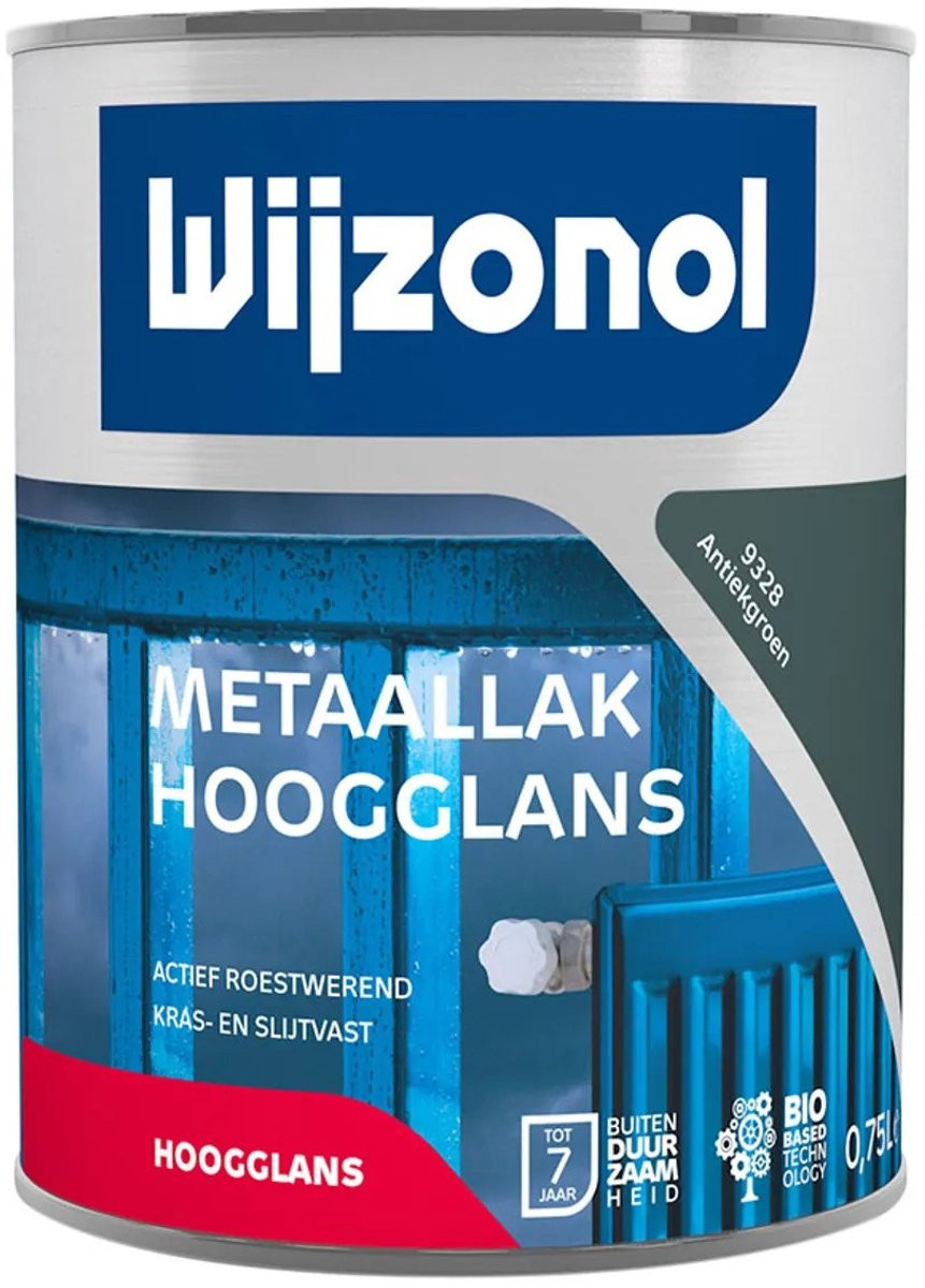 Wijzonol Metaallak Hoogglans 9328 Antiekgroen 750 ml