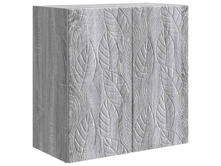 Wandschrank Grau Sonoma 59 x 31 x 60 cm Holzwerkstoff mit 90° Pendeltüren Wandmontage spart Bodenfläche, robustes Material, Holzbretter für Ordnung, 90° Türöffnung, pflegeleichte Oberfläche