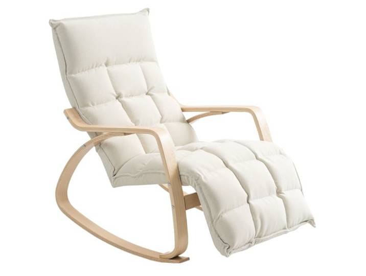 Fauteuil à bascule Fauteuil à bascule avec dossier repose-pieds fauteuil fauteuil relax aspect lin fauteuil pivotant fauteui