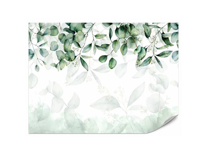 Muralo Fototapete Blätter Pflanzen Natur Für Wohnzimmer 360x240cm, Grün, Weiß, Papier, Baum/Pflanze/Natur, Rechteckig, 360x240 cm, Tapeten & Wandverkleidungen, Fototapeten