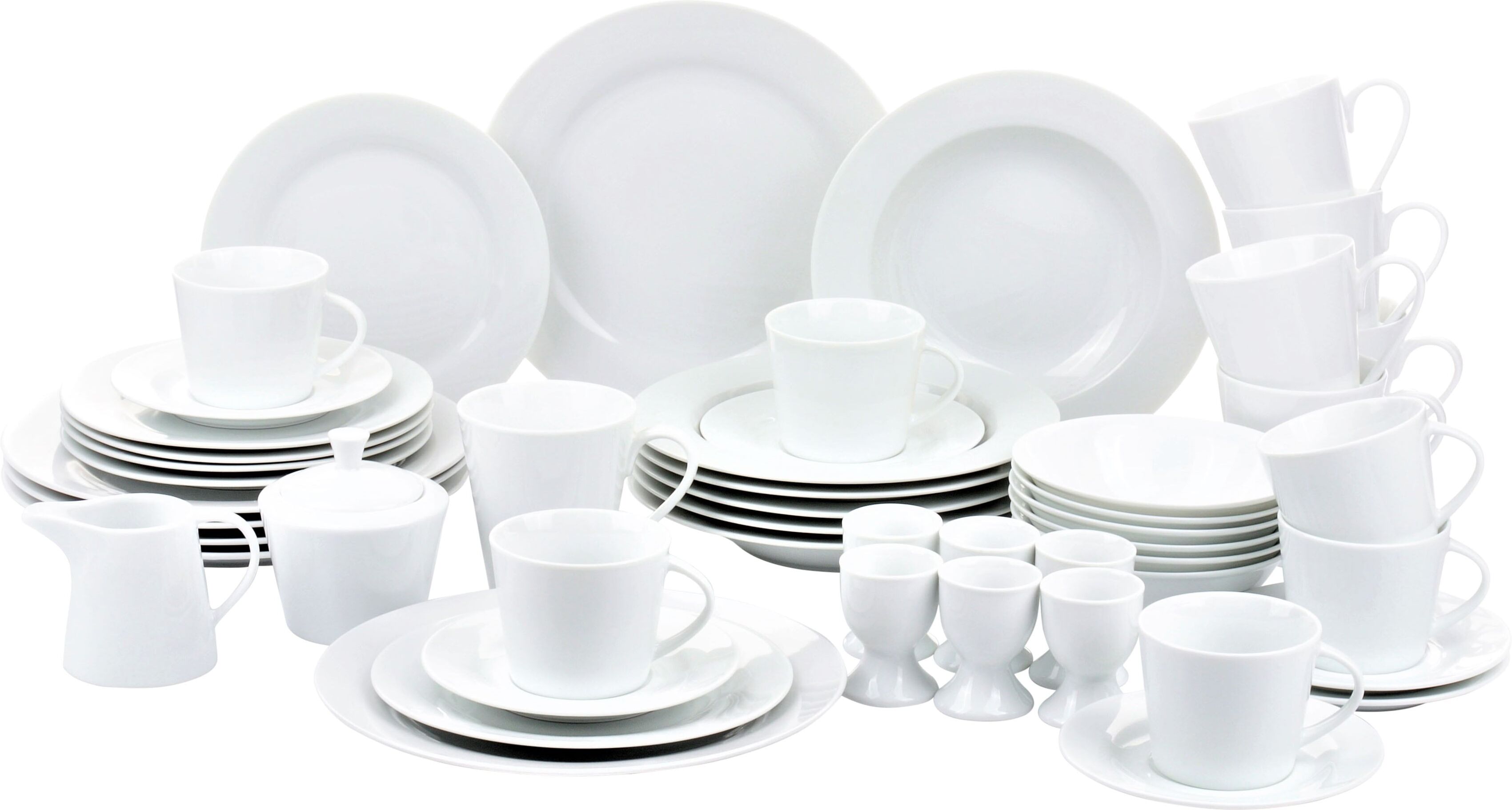 Kombiservice RETSCH ARZBERG "Geschirr-Set, Service Emilie", weiß, 50 Stk., Porzellan, Geschirr-Sets, Kombiservice, 50 Teile, für 6 Personen