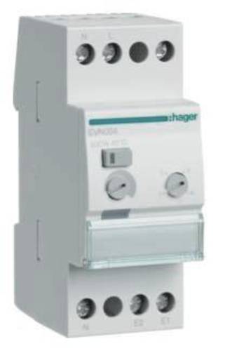 Hager EVN004 Hutschienen Dimmer Geeignet für Leuchtmittel: LED-Lampe, Glühlampe, Halogenlampe Grau