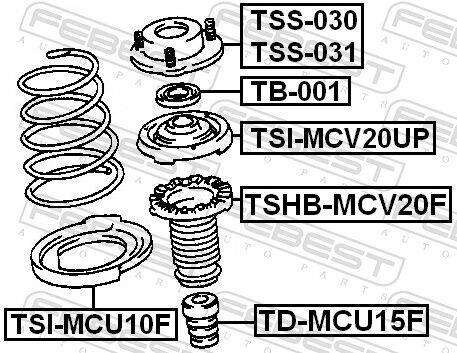 Febest Federteller Tsi-Mcu10f Vorderachse Für Toyota
