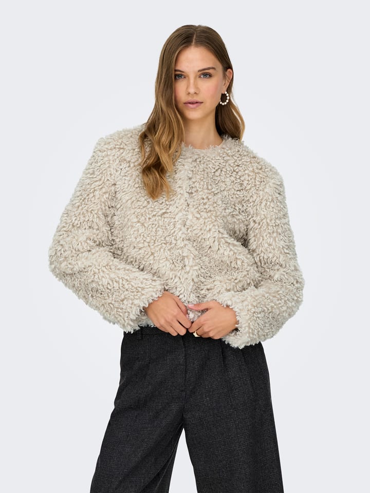 JDY Kunstpelzjacke "NEO" in Beige - L