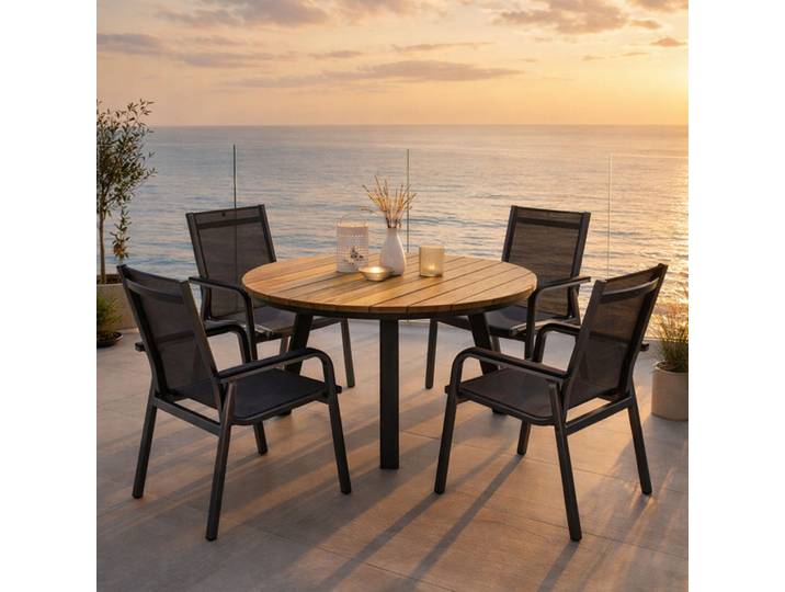 Kettler Basic+ Premium Gartenmöbel-Set 5tlg. mit Clemento 130cm