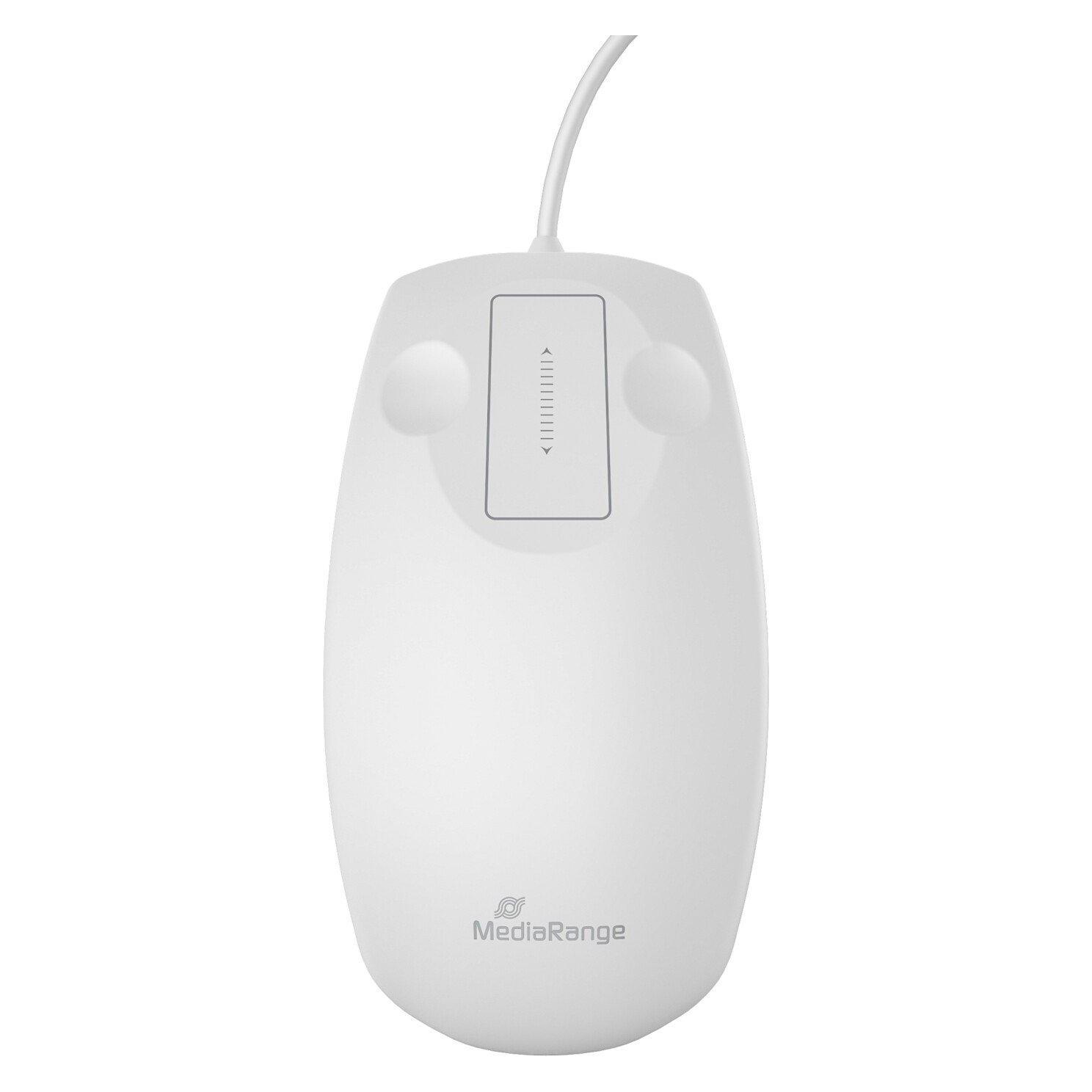 MediaRange Maus optisch kabelgebunden Hygiene weiss (Kabelgebunden) (MROS265)