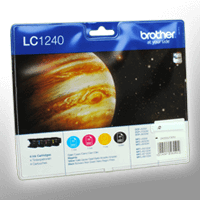 4 Brother Tinten LC-1240VALBPDR Multipack KCMY