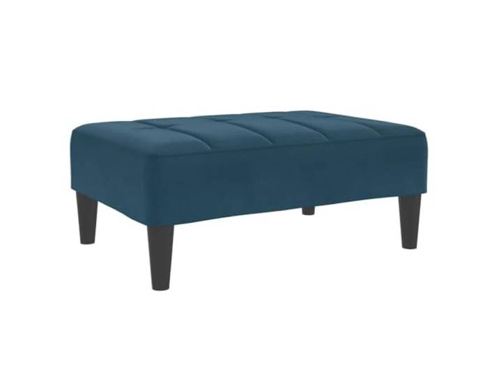 HFXHIJXQ Polsterhocker Samt Blau 77x55x31 cm Fussbank Couchhocker Gemuetliche Fussablage fuer Wohnzimmer und Schlafzimmer, stabil durch Sperrholzrahmen mit weicher Schaumstoffpolsterung.
