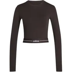 ADIDAS Damen Shirt Bauchfreies Hyperglam, Größe XXS in Schwarz Schwarz