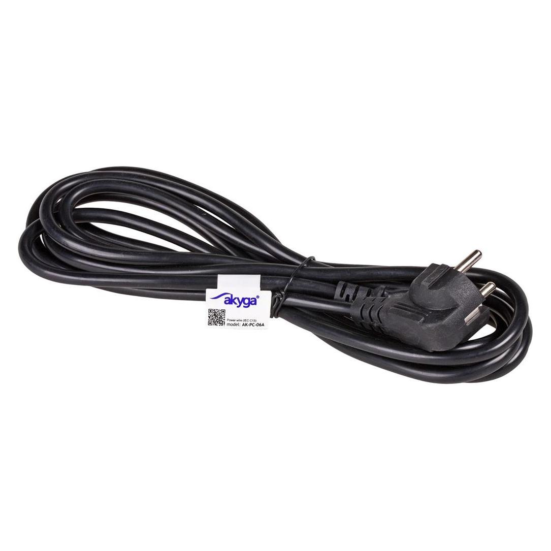 Akyga AK-PC-06A Stromkabel CEE7/7 IEC C13 (3 m) (AK-PC-06A)