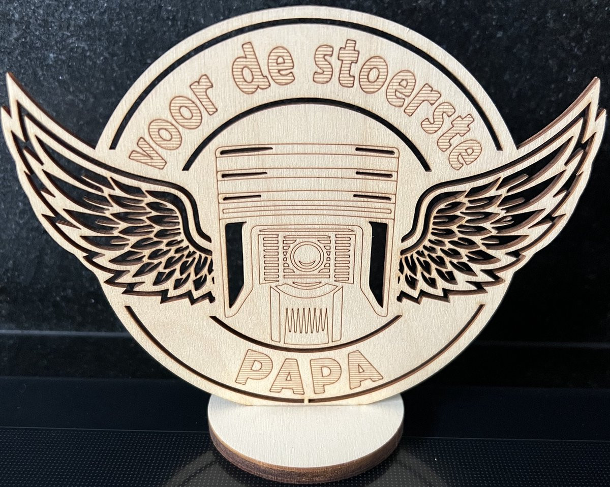 Tekst op Voetstuk Voor de stoerste Papa - Vaderdag