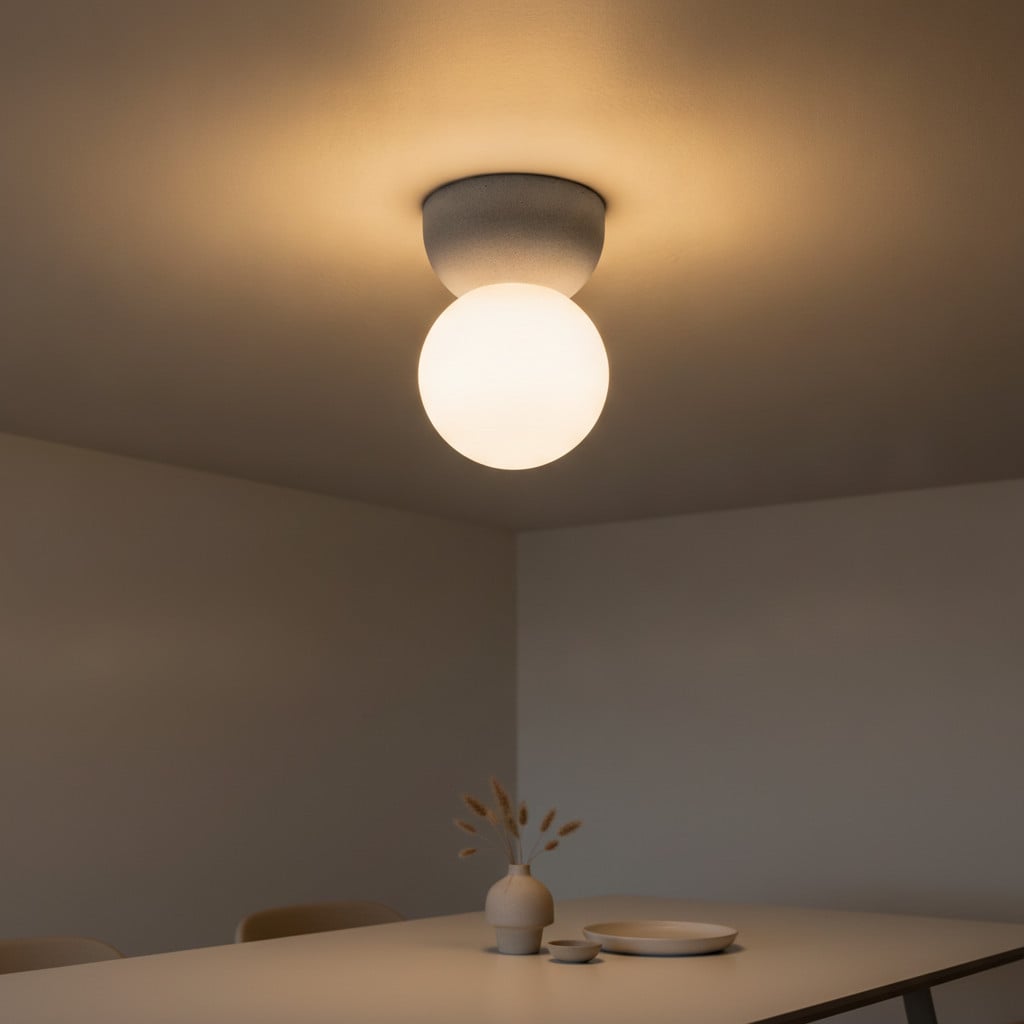 Lyora Plafondlamp Zero betongrijs en wit