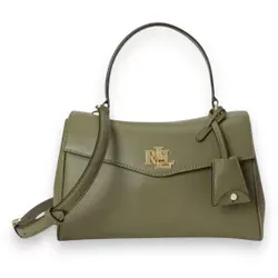 Lauren Ralph Lauren für Damen. 431P15611005 Farrah kleine Nappaleder Umhängetasche grün (OSFA), Lässig, Klassisch
