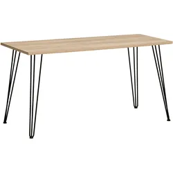 Schreibtisch Emmik Schwarz/Eichefarben