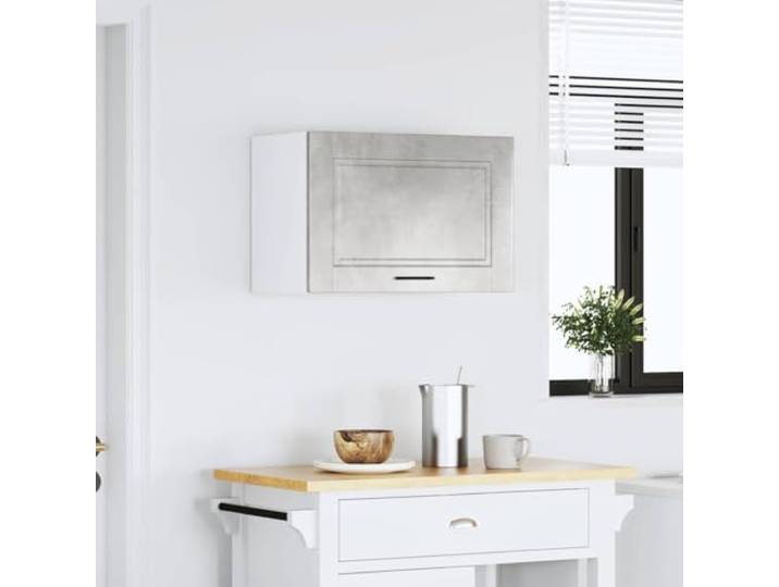 KTHLBRH Porto Küchenschrank 60 x 31 x 40 cm grau Beton Feuchtigkeitsbeständig, Wandmontage, Kapazität 70 kg, glatte Spanplatte