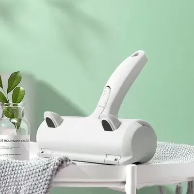 Inspire Daily Merch Portable Cat Dog Hair Removal Brush Large Pet Fluff Roller Washable Self cleaning Reusable Lint Furniture Sofa Cleaning white