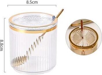 Useful Little Things Seasoning Jar With Spoon Airtight Spice Container For Salt Sugar And Condiments transparent