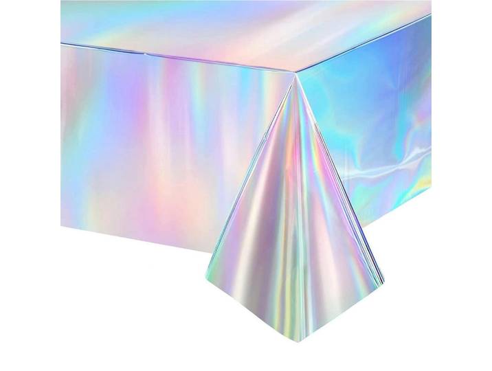 Tischdecke Irisierend 137x274 cm, Mehrfarbig, Kunststoff, 137x1.5x274 cm, Heimtextilien, Wohntextilien, Tischwäsche, Tischdecken