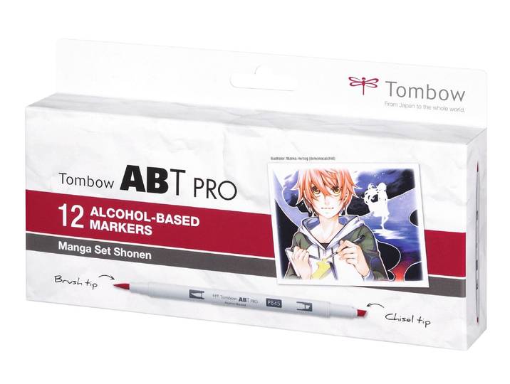 Faserstift TOMBOW Manga Set Shonen , bunt, Kunststoff, Stifte, Faserstift, Deckend