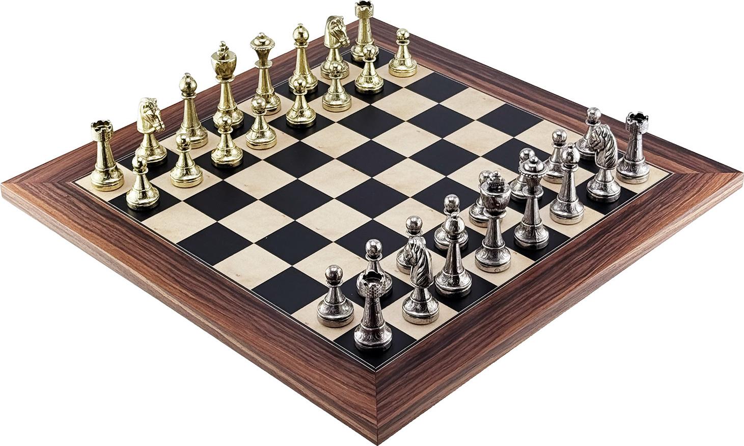 Italfama Staunton Schachfiguren + Ferrer 40cm Brett | Luxus Handgefertigt