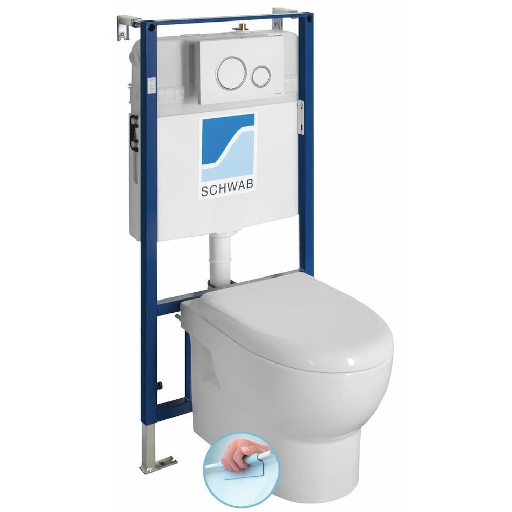 ABSOLUTE Wand-WC , spülrandlos, mit UP-Spülkasten, weiß