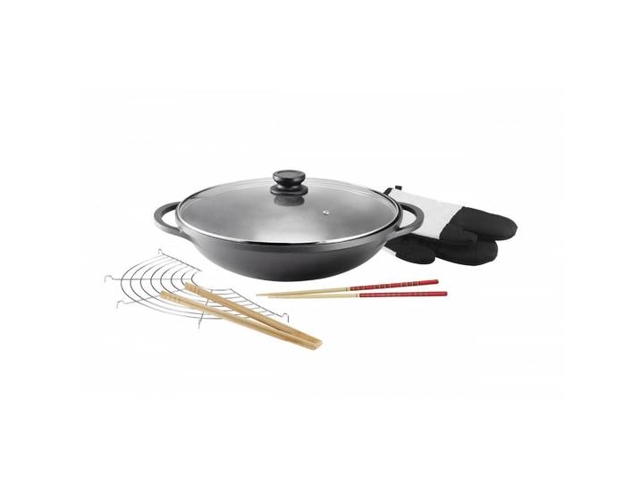 WOK Mai-Lu, Aluguss, Induktion, Antihaftbeschichtung, inkl. Zubehör, Ø 36 cm