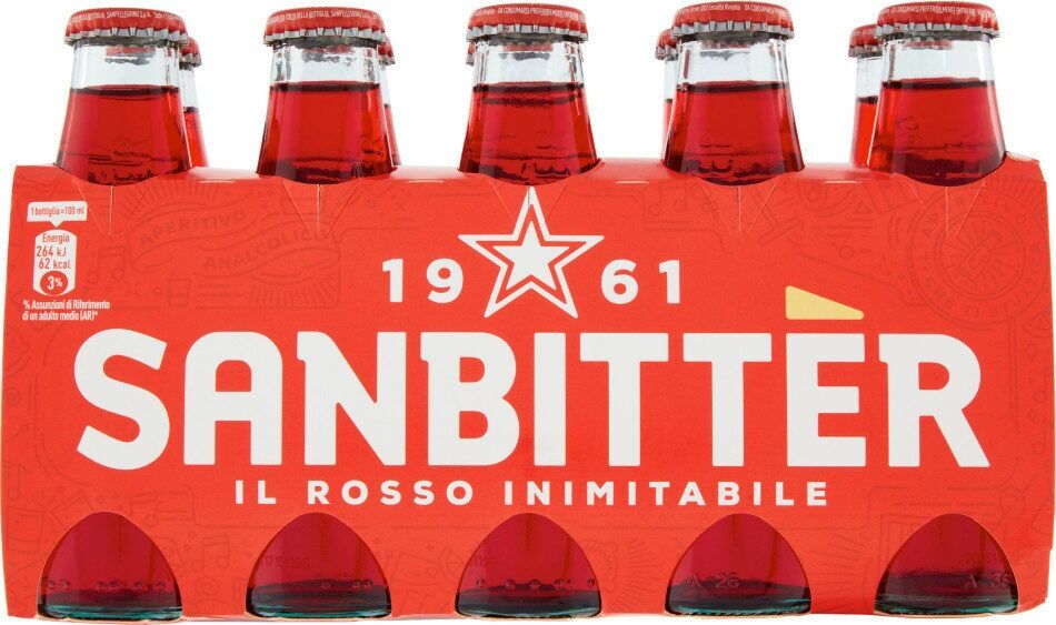 San Pellegrino Sanbittèr Rosso Apéritif Sans Alcool - 10 x 100 ml