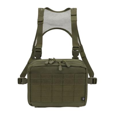 Schultertasche BRANDIT "Brandit Unisex Chest Pack", Damen, Gr. onesize, grün (olive), Polyester, unifarben, Taschen Schultertasche