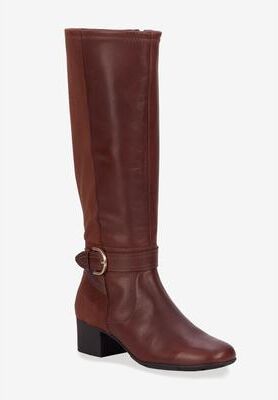 Women's Max Medium Calf Boot by Ros Hommerson in Tobacco Leather Suede (Size 8 M)