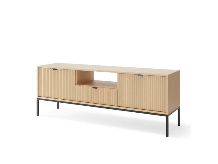 Komodee Tv-Element Nanaimo Rtv1 Profilierte Fronten Eiche Vicenza Eiche Vicenza, Eiche Artisan, 154x56x39 cm, Wohnzimmer, TV Möbel, Lowboards, Lowboards stehend