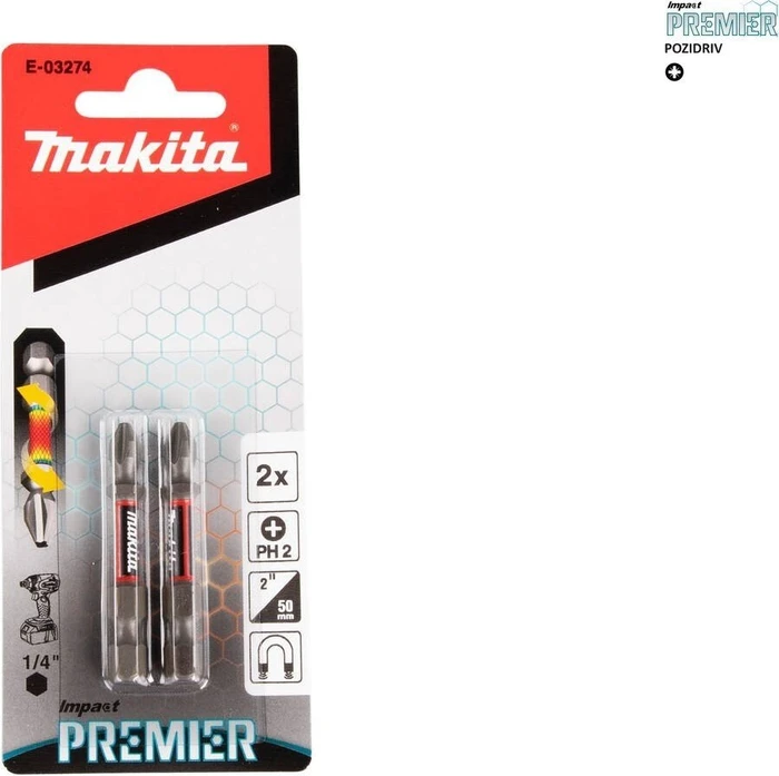 Makita Impact Premier impact screwdriver bit - 2 pieces