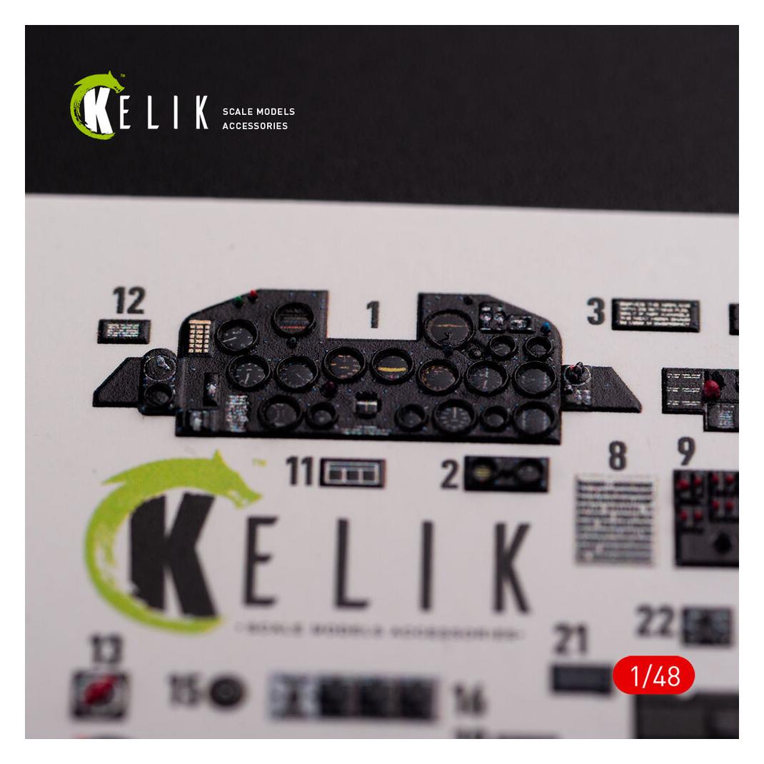 Kelik P-47D Razorback interior 3D decals for Tamiya kit (K48015)