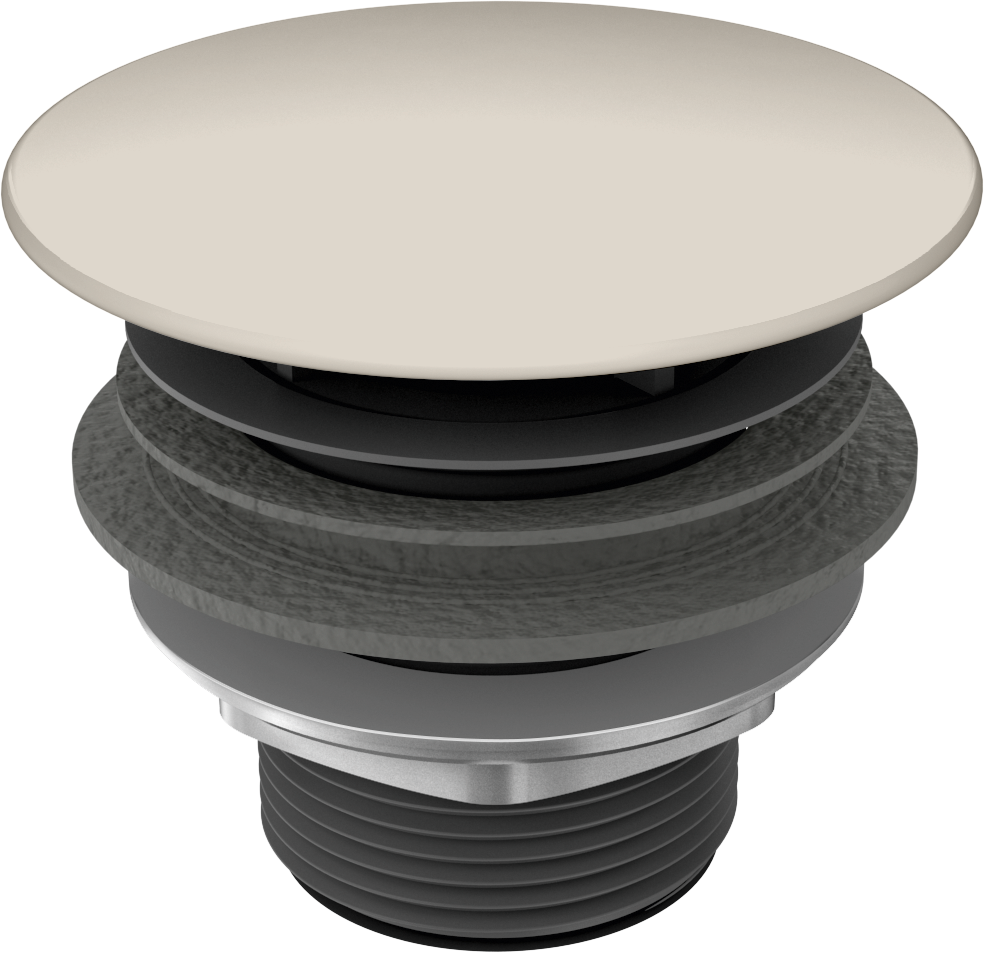 Robinet de vidange permanent Kaldewei 3094 905800000668 gris chaud, rond, couvercle émaillé