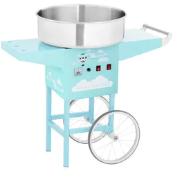 Royal Catering Zuckerwattemaschine mit Wagen - 52 cm - 1200 W - türkis -