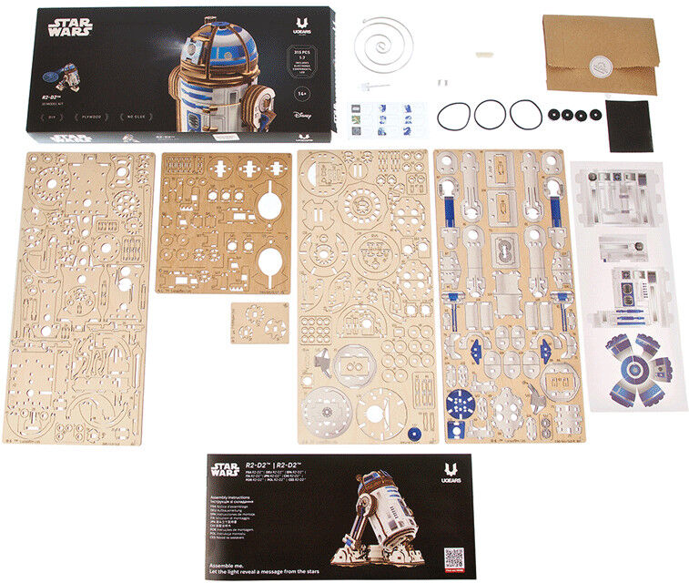 Puzzle 3D en bois - Star Wars : R2-D2 - Ugears
