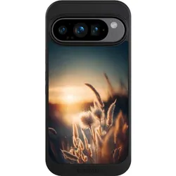 Nivocase Hülle für Google Pixel 9 Pro Handyhülle NIVOcore Case Schwarz Natur Sonne Pampasgras (Google Pixel 9 Pro), Smartphone Hülle, Schwarz