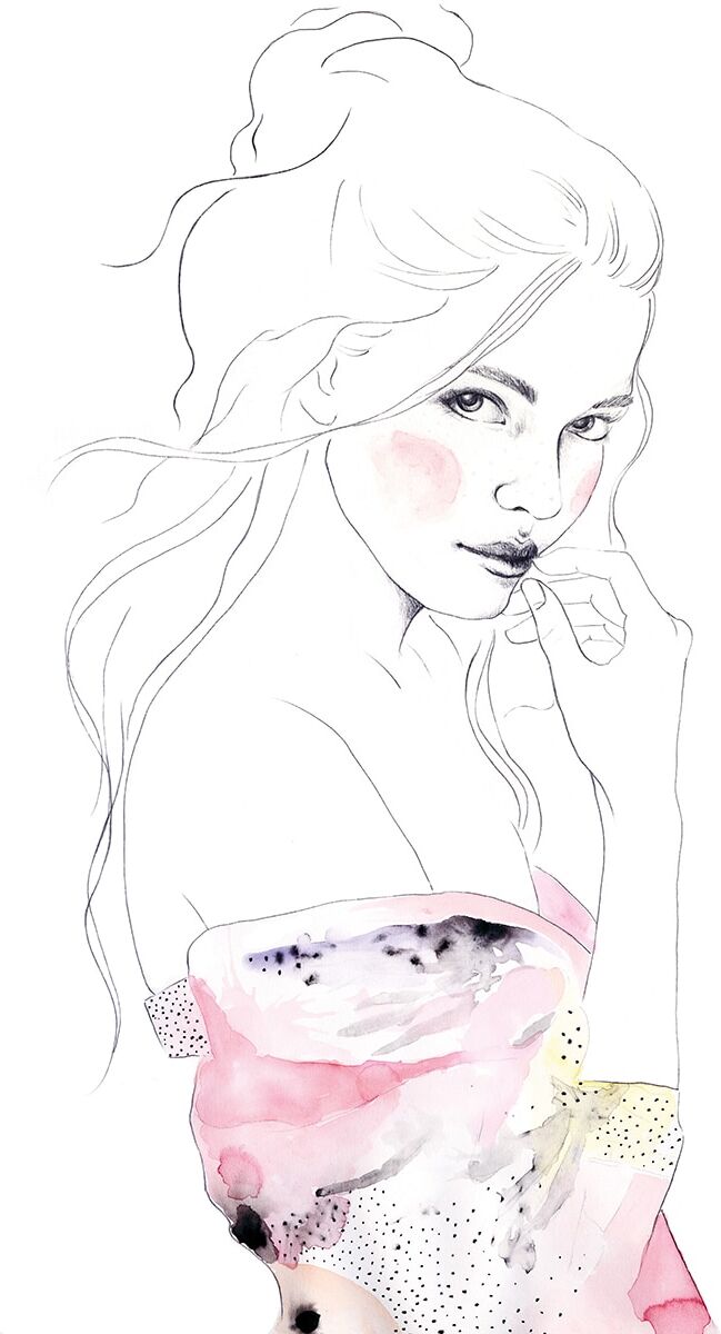 Rasch Fotomural Drawing . Rosa