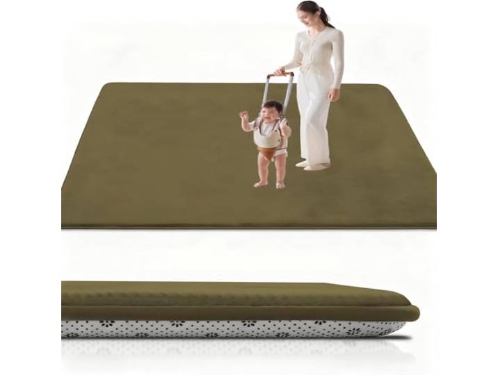 RxueSug Krabbelmatte Baby 200 x 220 cm, Spielmatte Kinder Spieldecke, Baby Spielmatte, Kinderteppich, Spielteppich, Bodenmatte Kinder Dicke 2 cm, rutschfest Seiten für drinnen und draußen